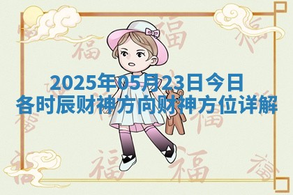 2025年05月23日今日各时辰财神方向财神方位详解