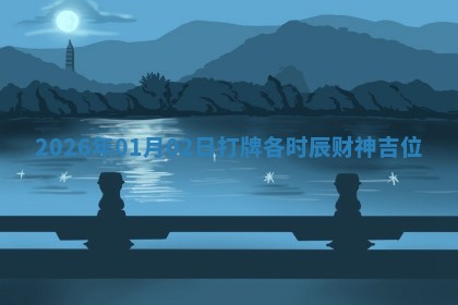 2026年01月02日打牌各时辰财神吉位 2026年01月02日打牌各时辰财神吉位