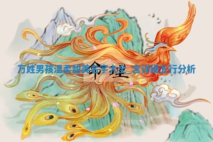 万姓温柔甜美的男孩名字