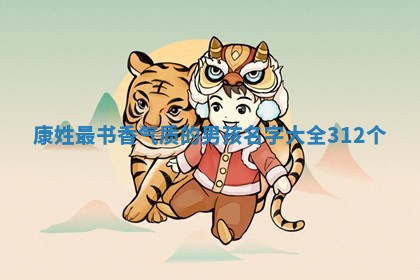 康姓书香气质的男孩名字